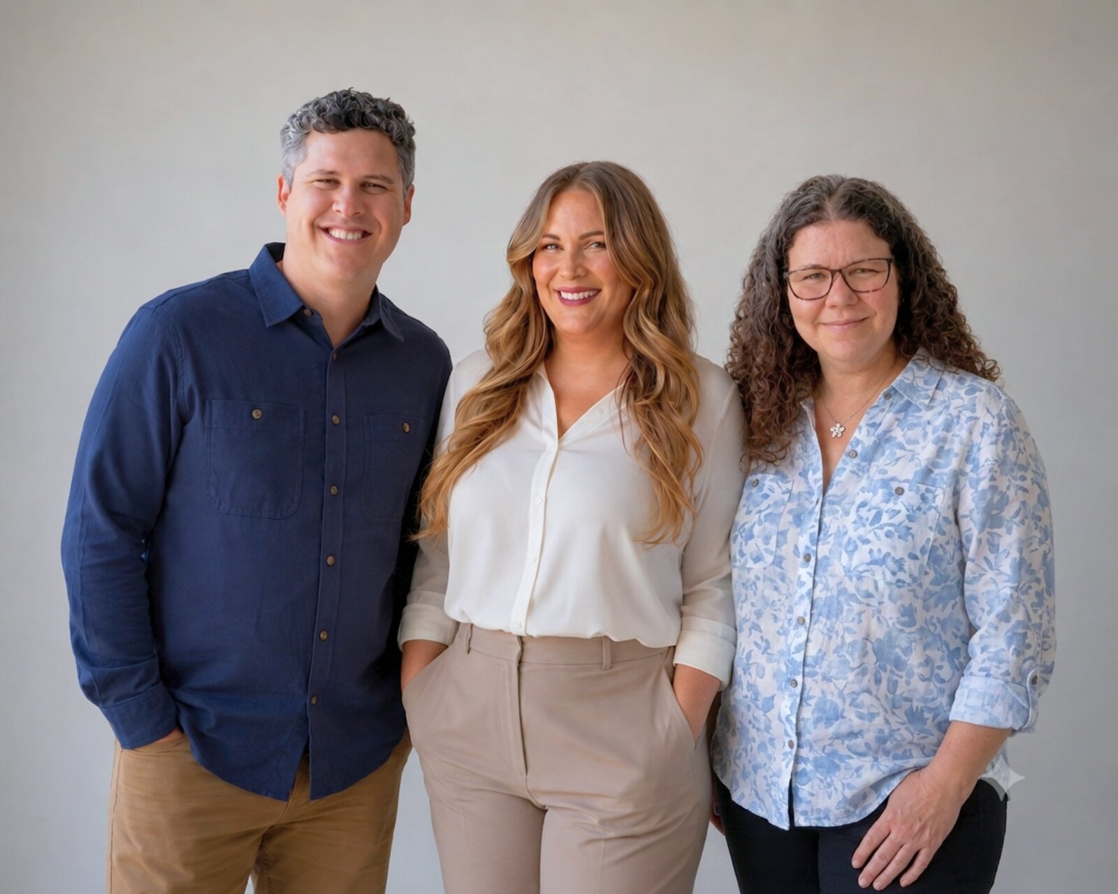 Colin Ernst, Nicole Fiore, and Judy Lea standing together